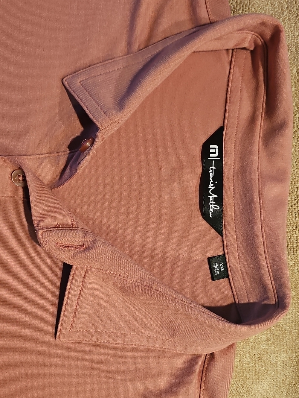 Travis Mathew Rose Dust Polo Shirt